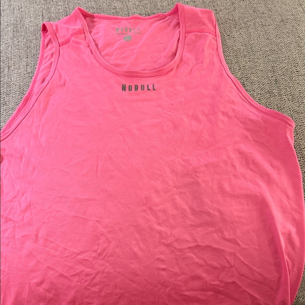 NOBULL Men’s Vibrant Pink Tank Top